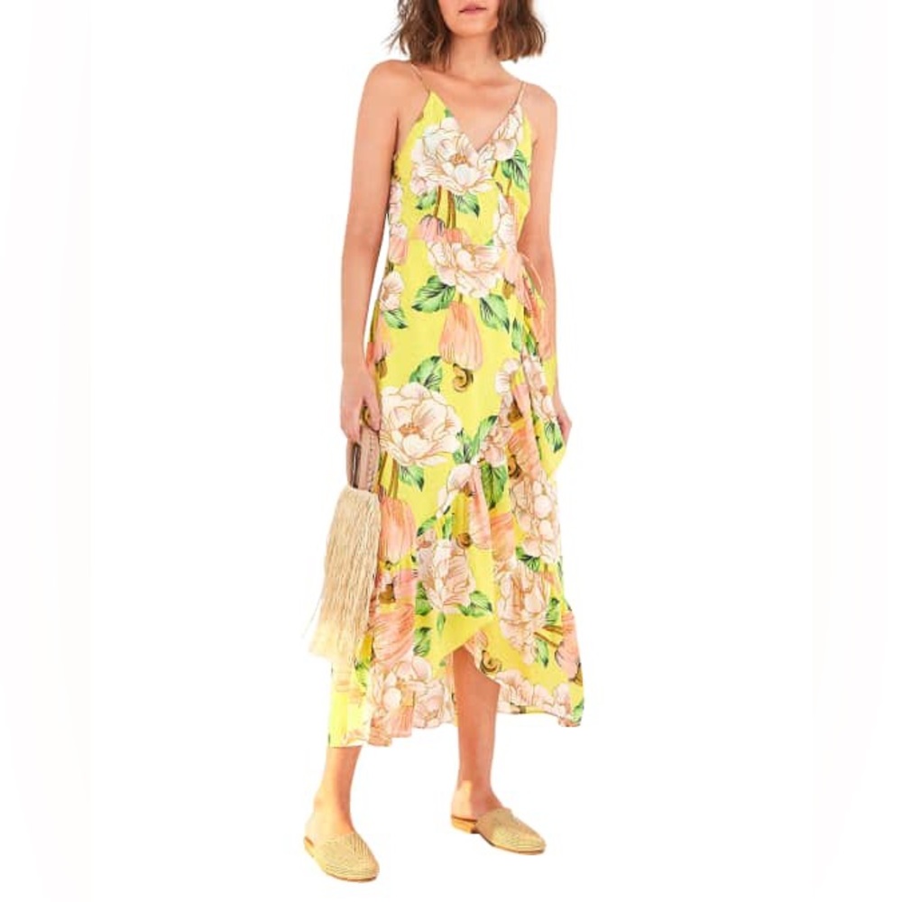 NWT Farm Rio Floral Cashew Print Wrap Dress (Size: Small)